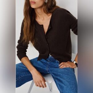 Reformation Clara Cashmere Crew Cardigan